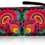Sabai Jai - Floral Embroidered Boho Clutch - Handmade Ethnic Flower 
Wristlet Purse
